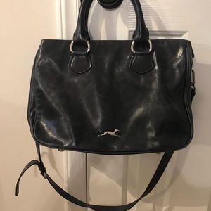 Luxury Bimba & Lola black leather handbag